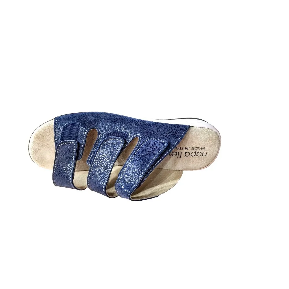 Napa Flex Women's Brenda Slides Blue Sandals Size‎ 10M Casual